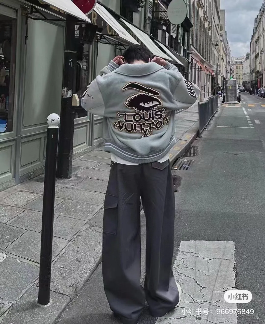 Louis Vuitton 23Fw Eye of the Devil Heavy Embroidered Baseball Jacket Jacket